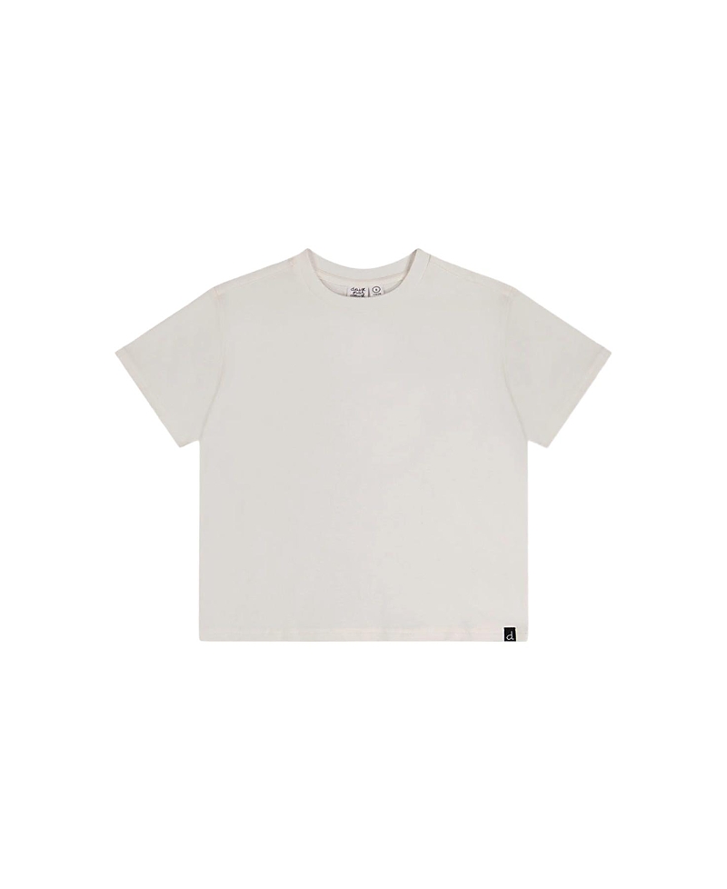 Deux par Deux Girls' Relaxed Heavy Jersey Wide Short Sleeve T-Shirt - Little Kid