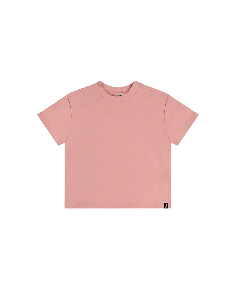 Deux par Deux Girls' Relaxed Heavy Jersey Wide Short Sleeve T-Shirt - Little Kid