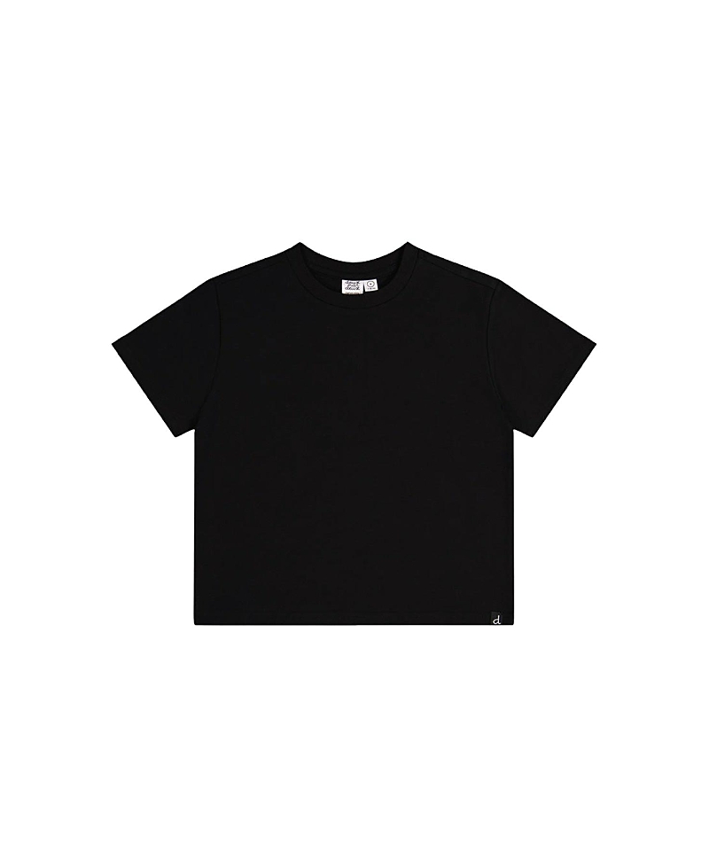 Deux par Deux Girls' Relaxed Heavy Jersey Wide Short Sleeve T-Shirt - Little Kid