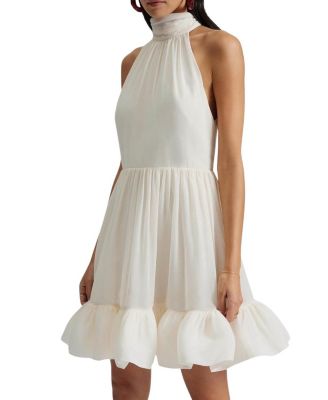 Malina Fern Halterneck Ruffled Mini Dress