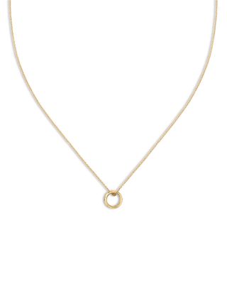 18K Yellow Gold Icon Mini Spool Pendant Necklace, 16.5-17.7"