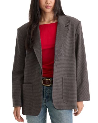 Good American The Oversized Houndstooth Blazer