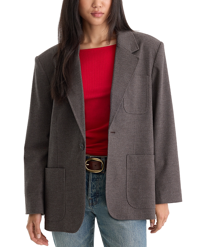 Good American The Oversized Houndstooth Blazer