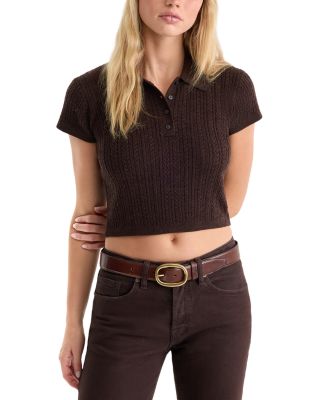 The Micro Cable Wool Polo Sweater