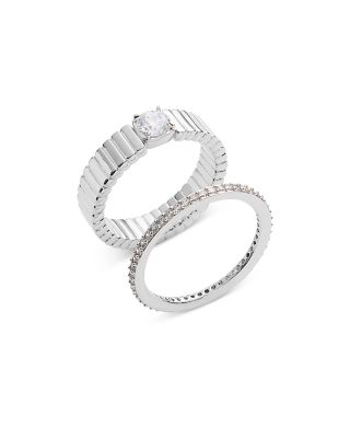 Delancy Solitaire Ring Stack, Set of 2