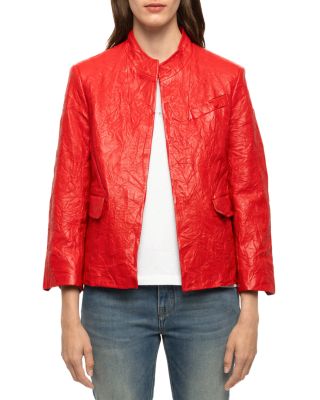 Veryn Cuir Froisse Leather Jacket
