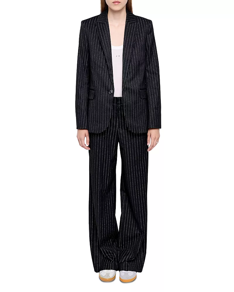 Zadig & Voltaire Valser Taill Pinstripe Blazer