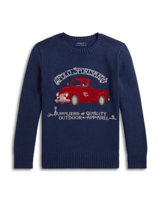 Polo Ralph Lauren Boys' Polo Sportsman Cotton Sweater - Little Kid, Big Kid
