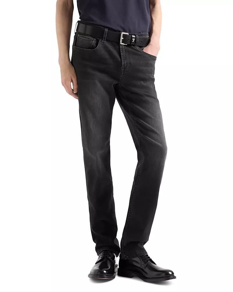 7 For All Mankind The Straight Relaxed Fit 33.5 Jeans in Cinder