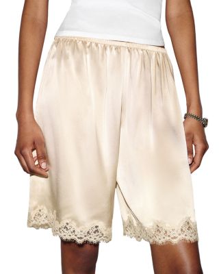 Reformation Clara Silk Bermuda Shorts