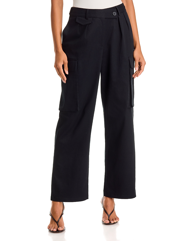 Aqua Cotton Stretch Cargo Pants - Exclusive