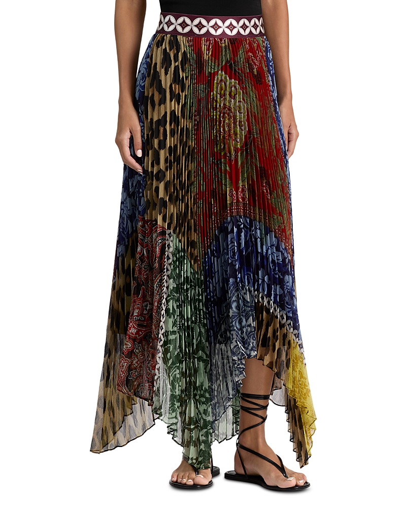Alice and Olivia Katz Handkerchief Hem Midi Skirt