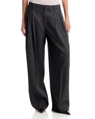 Embellished Pleated Pants