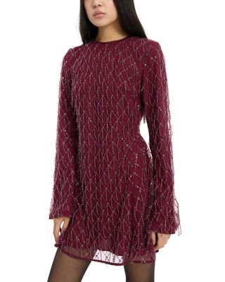 Sequins Mini Flared Dress