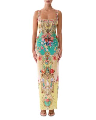 Square Neck Beach Maxi Dress Cover Up