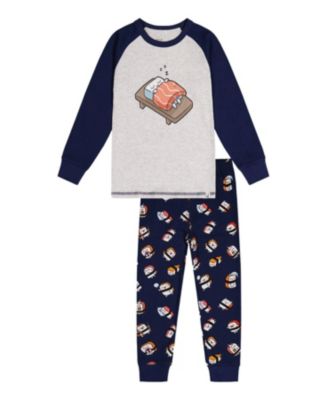  Boys' Sushi Organic Cotton Top Pants Two Piece Pajama Set - Little Kid