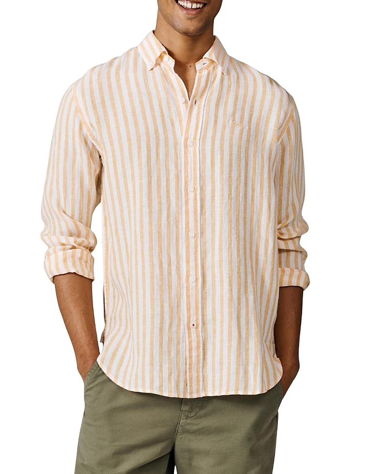 Aubin Worlaby Linen Long Sleeve Shirt