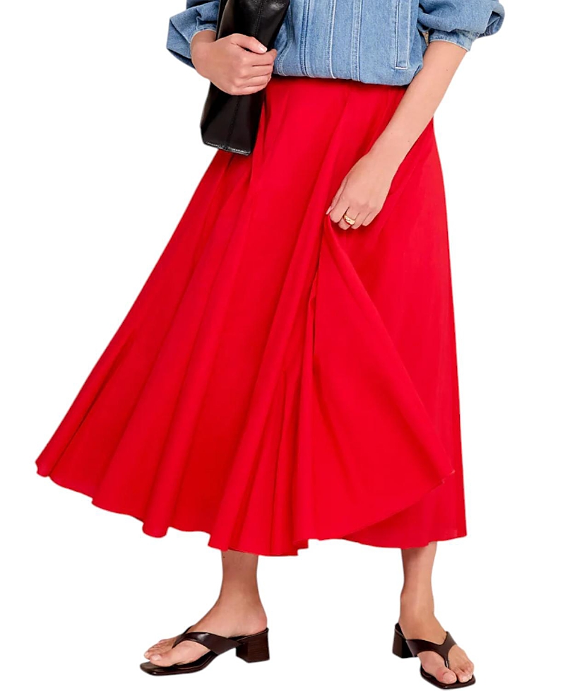 Mint Velvet Women's Cotton Full Midi Skirt