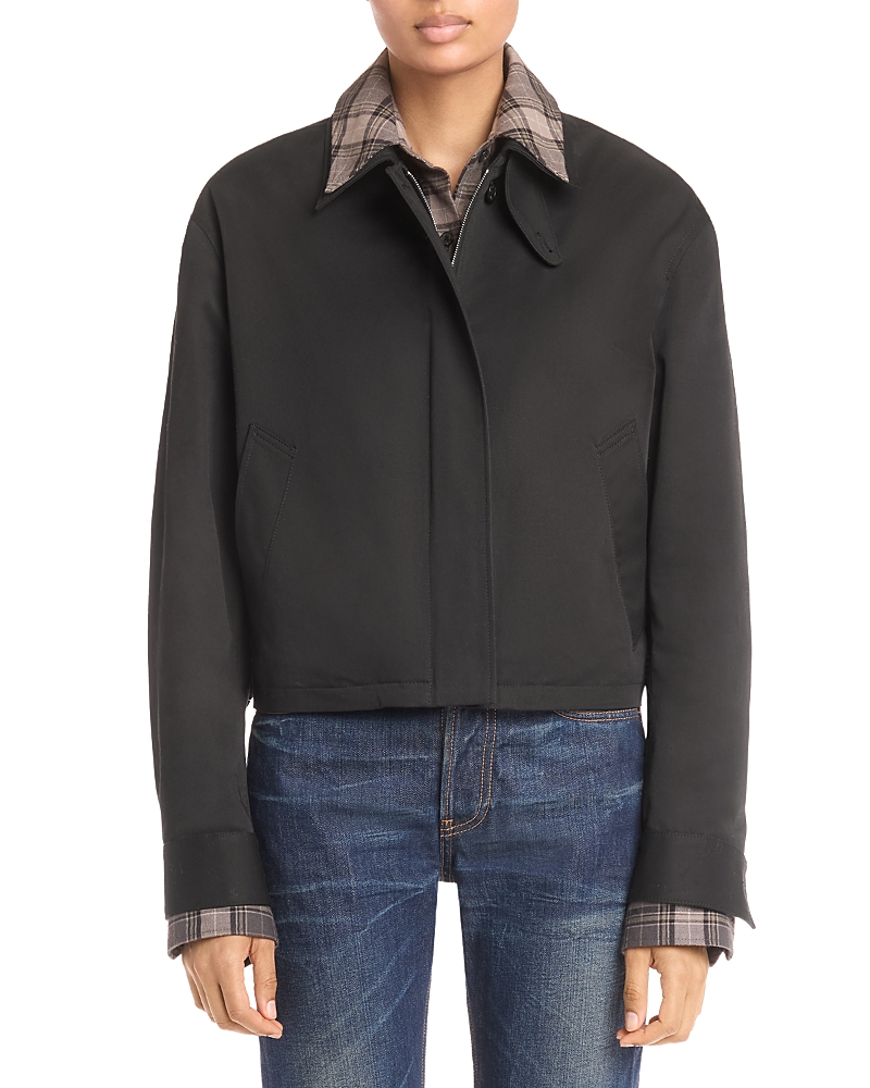 Acne Studios Check Trim Cotton Jacket