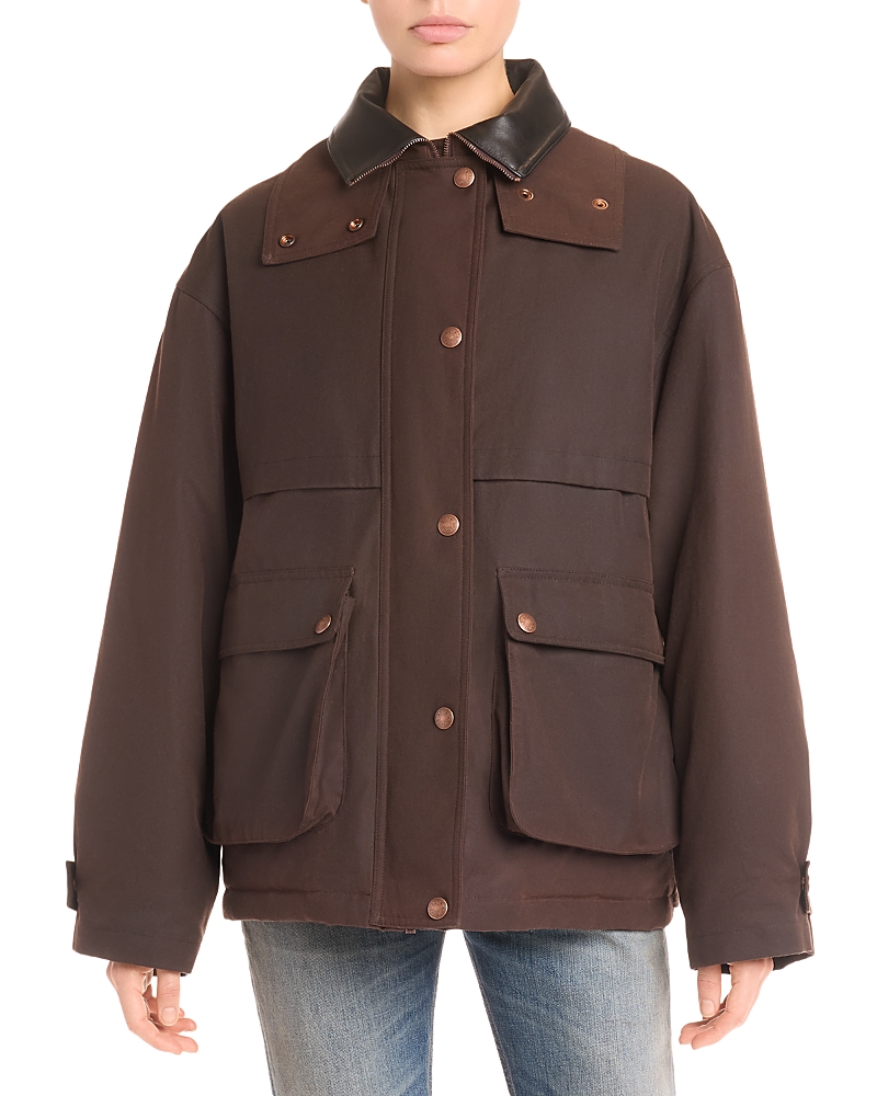 Acne Studios Leather Trim Field Jacket