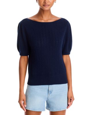 Jules Cashmere Pointelle Cable Knit Sweater