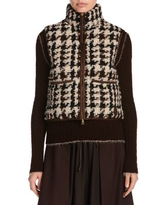 Emotionnalite Tweed Down Zippered Vest