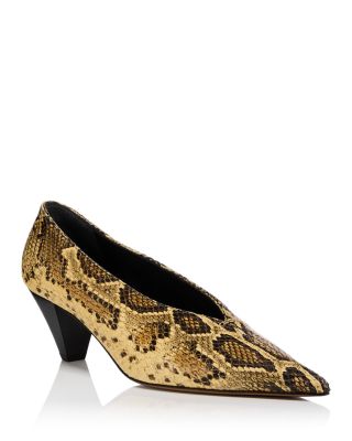 Women's Kiki Heel Snake Embossed Pumps