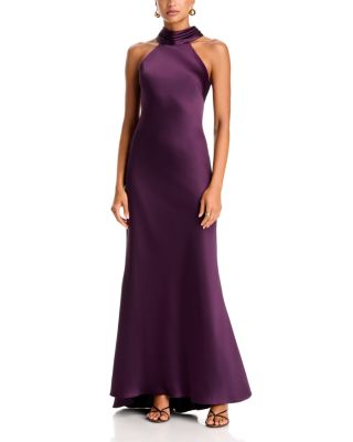 Sleeveless Satin Gown - Exclusive