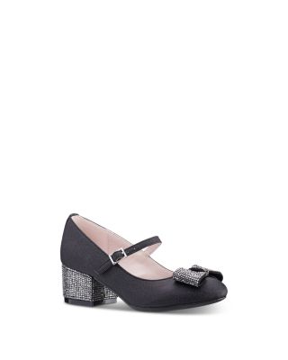 Girls' Larna Rhinestone Embellished Mary Jane Heels – Little Kid, Big Kid