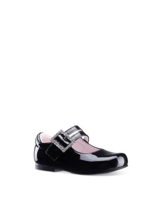 Girls' Rhinestone Buckle Mary Jane Flats – Toddler