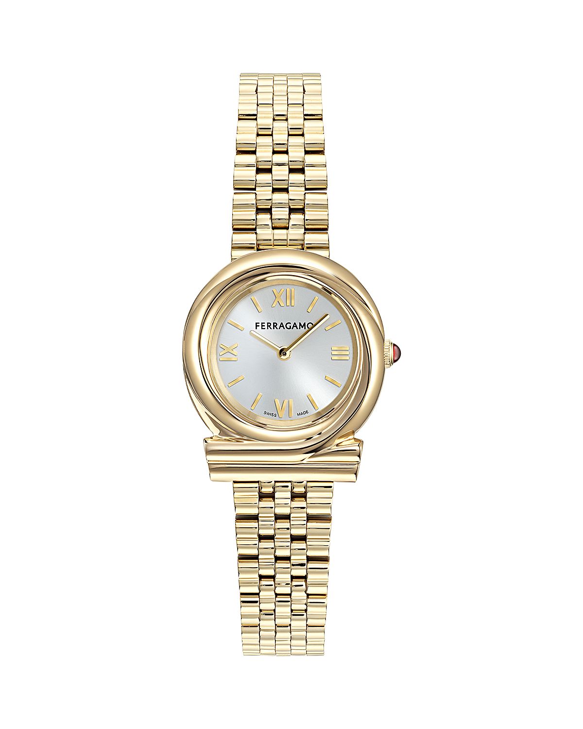 Ferragamo Gancini Twisted Bracelet Watch, 28mm
