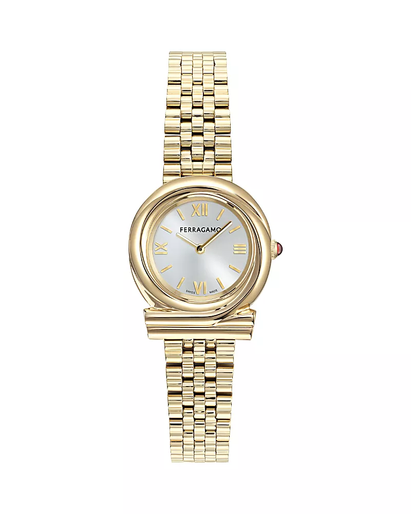 Ferragamo Gancini Twisted Bracelet Watch, 28mm