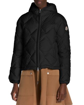 Arvouinne Hooded Triangle Quilted Short Down Jacket