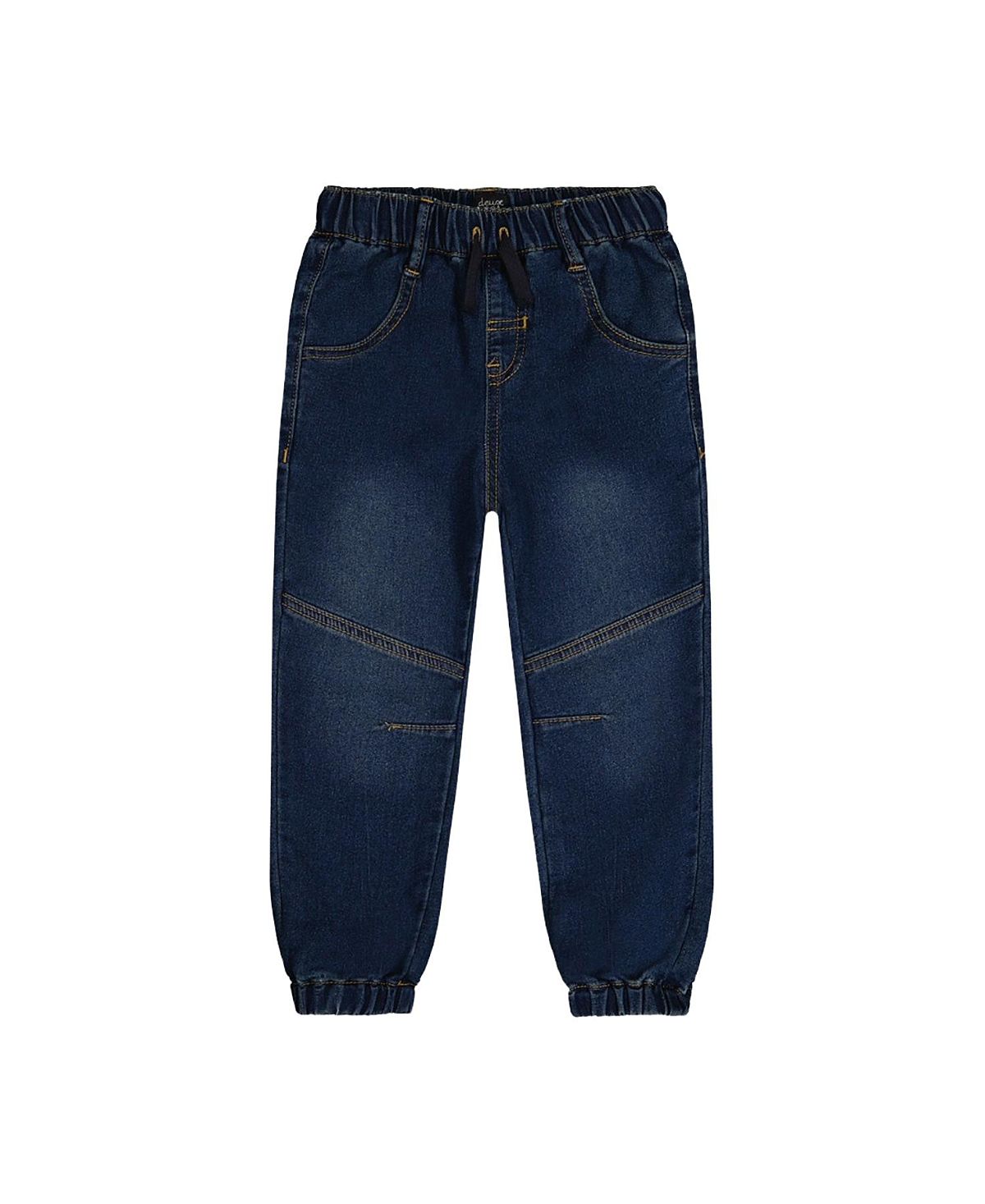 Deux par Deux French Terry Denim Relaxed Jogger Pants - Little Kid