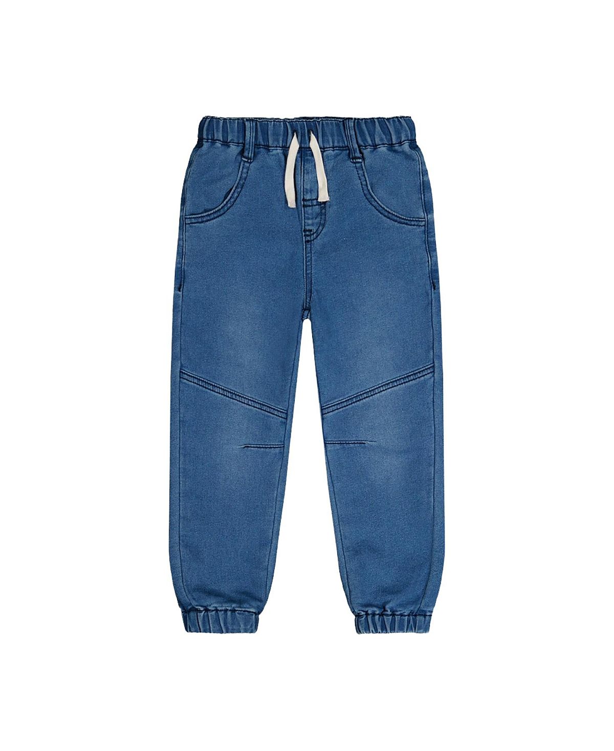 Deux par Deux French Terry Denim Relaxed Jogger Pants - Little Kid