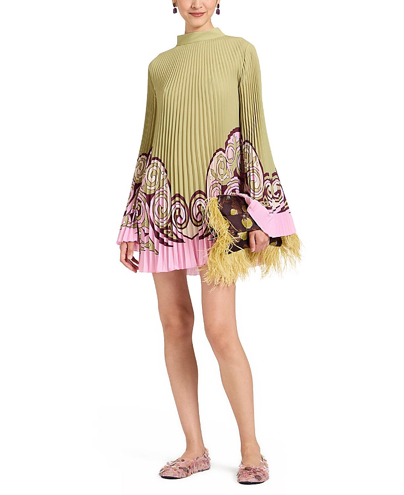 La Doublej Twirling Tunic Placee In Kells Swirl Placee Green