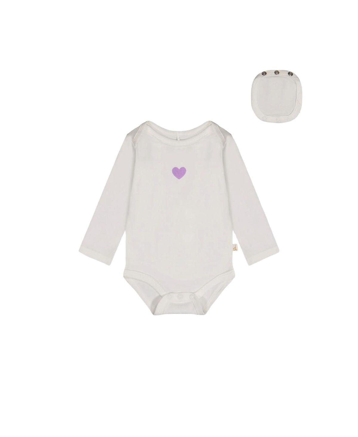 Deux par Deux Girls' Organic Cotton Long Sleeve Heart Romper - Baby