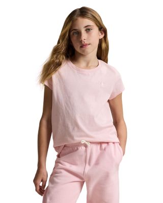 Girls' Embroidered Pony Cotton Tee - Big Kid