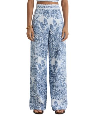 Mila Linen Ric Rac Trim Pants