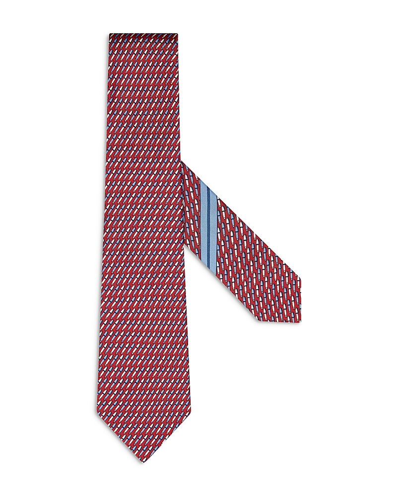 Zegna Printed Zegna's Founder's Pen Pattern Silk Classic Tie · OS