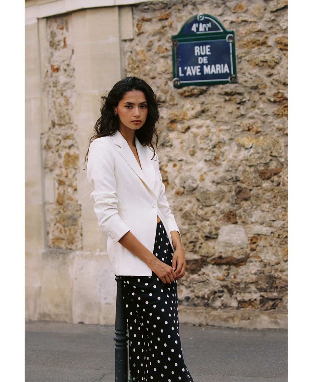Ennis Satin Polka Dot Midi Skirt thumbnail 3