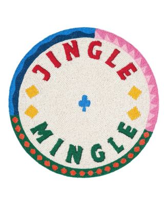  Dadri Beadded Placemat Jingle, 14" x 14"