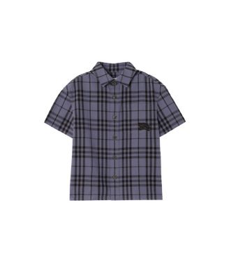 Boys' Check Cotton Chambray Shirt - Little Kid, Big Kid