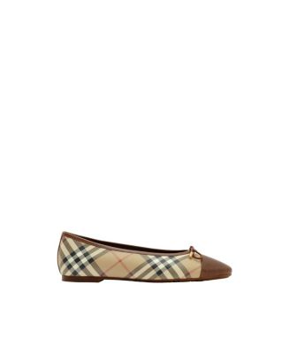  Women's Check Canvas Highgate Ballerinas