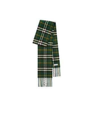 Narrow Check Cashmere Scarf