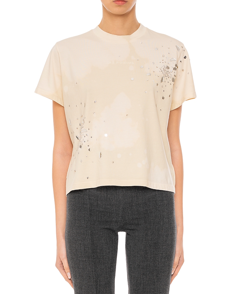 DES_PHEMMES Cotton Embellished Tee