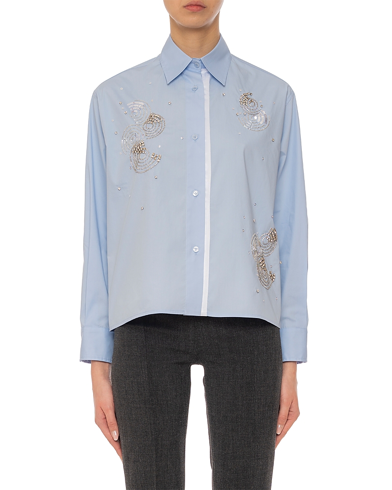 DES_PHEMMES Cotton Embellished Shirt