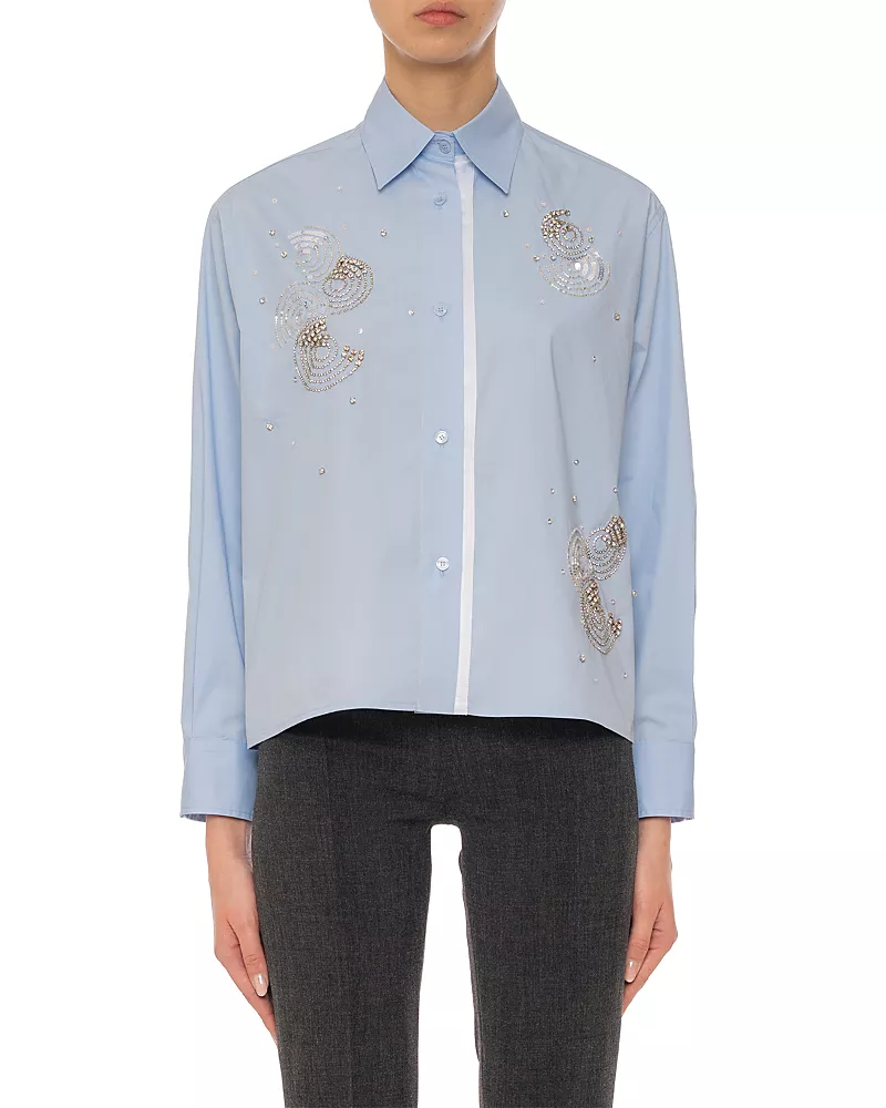 DES_PHEMMES Cotton Embellished Shirt