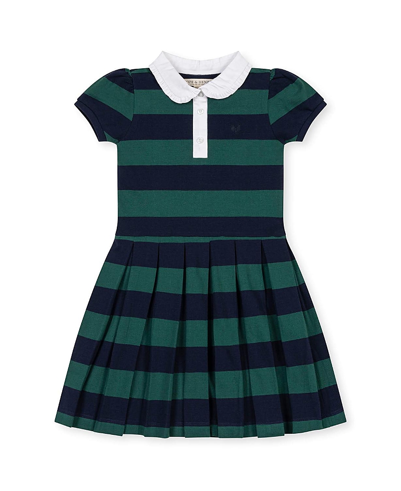 Hope & Henry Girls' Organic Puff Sleeve Pique Polo Dress - Little Kid, Big Kid