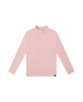 Girls' Brushed Rib Long Sleeve Mock Neck Top - Big Kid